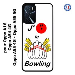 Coque pour Oppo A54 4G J'aime le Bowling