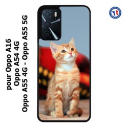 Coque pour Oppo A54 4G Adorable chat - chat robe cannelle
