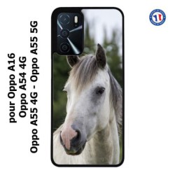 Coque pour Oppo A54 4G Coque cheval blanc - tête de cheval