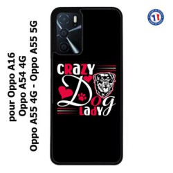 Coque pour Oppo A16 Crazy Dog Lady - Chien
