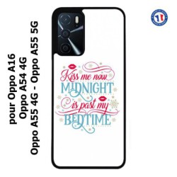 Coque pour Oppo A16 Kiss me now Midnight is past my Bedtime amour embrasse-moi