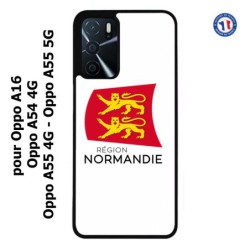 Coque pour Oppo A16 Logo Normandie - Écusson Normandie - 2 léopards