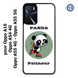 Coque pour Oppo A55 4G et A55 5G Panda patineur patineuse - sport patinage