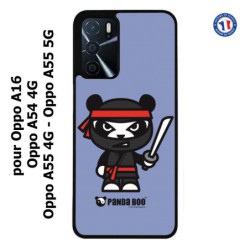 Coque pour Oppo A16 PANDA BOO© Ninja Boo noir - coque humour