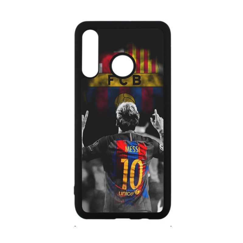 Coque noire pour Huawei P30 Lite Lionel Messi 10 FC Barcelone Foot
