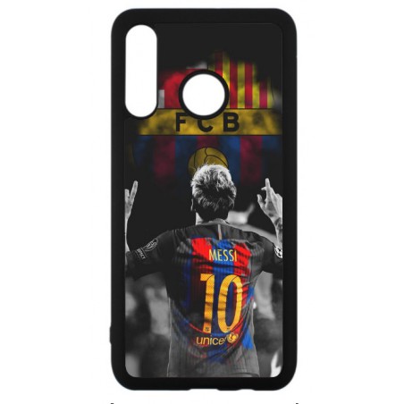 Coque noire pour Huawei P30 Lite Lionel Messi 10 FC Barcelone Foot