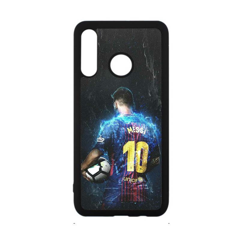 Coque noire pour Huawei P30 Lite Lionel Messi FC Barcelone Foot
