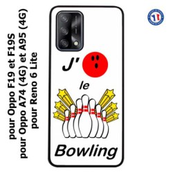 Coque pour Oppo A74 4G J'aime le Bowling