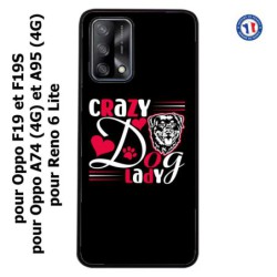 Coque pour Oppo A74 4G Crazy Dog Lady - Chien