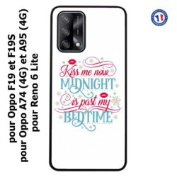 Coque pour Oppo A74 4G Kiss me now Midnight is past my Bedtime amour embrasse-moi