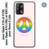 Coque pour Oppo Reno 6 Lite Peace and Love LGBT - couleur arc en ciel