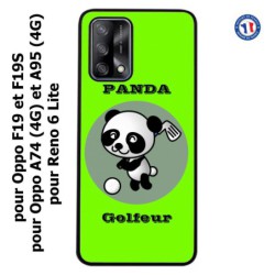 Coque pour Oppo A95 4G Panda golfeur - sport golf - panda mignon