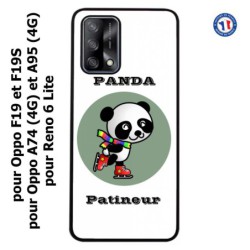 Coque pour Oppo A74 4G Panda patineur patineuse - sport patinage