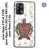 Coque pour Oppo A74 4G Tortue art floral