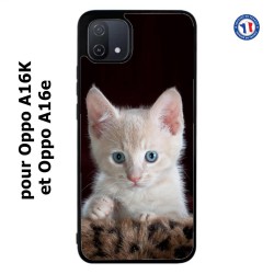 Coque pour Oppo A16K et Oppo A16e Bébé chat tout mignon - chaton yeux bleus