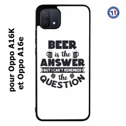 Coque pour Oppo A16K et Oppo A16e Beer is the answer Humour Bière
