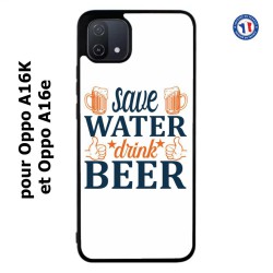 Coque pour Oppo A16K et Oppo A16e Save Water Drink Beer Humour Bière