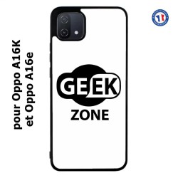 Coque pour Oppo A16K et Oppo A16e Logo Geek Zone noir & blanc