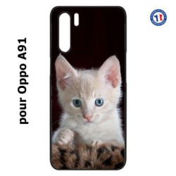Coque pour Oppo A91 Bébé chat tout mignon - chaton yeux bleus