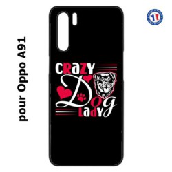 Coque pour Oppo A91 Crazy Dog Lady - Chien