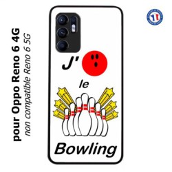 Coque pour Oppo Reno 6 4G J'aime le Bowling