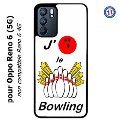 Coque pour Oppo Reno 6 (5G) J'aime le Bowling