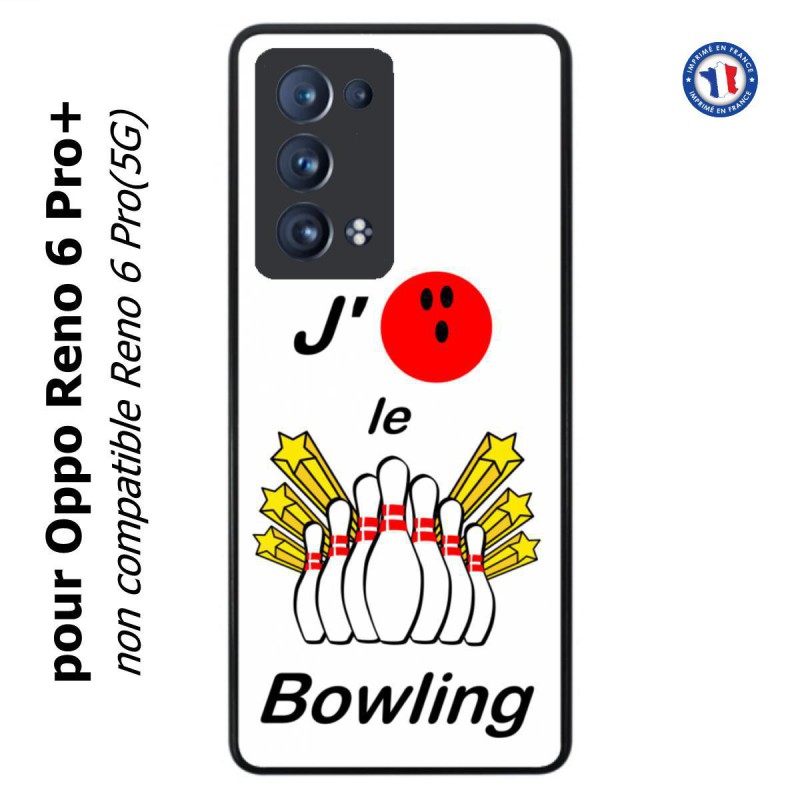 Coque pour Oppo Reno 6 Pro+ J'aime le Bowling