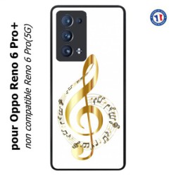Coque pour Oppo Reno 6 Pro+ clé de sol - solfège musique - musicien
