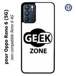 Coque pour Oppo Reno 6 (5G) Logo Geek Zone noir & blanc