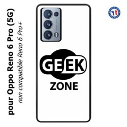 Coque pour Oppo Reno 6 Pro (5G) Logo Geek Zone noir & blanc