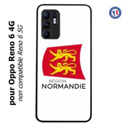 Coque pour Oppo Reno 6 4G Logo Normandie - Écusson Normandie - 2 léopards