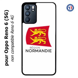 Coque pour Oppo Reno 6 (5G) Logo Normandie - Écusson Normandie - 2 léopards