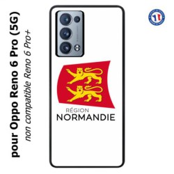 Coque pour Oppo Reno 6 Pro (5G) Logo Normandie - Écusson Normandie - 2 léopards
