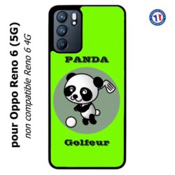 Coque pour Oppo Reno 6 (5G) Panda golfeur - sport golf - panda mignon