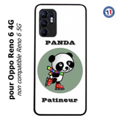 Coque pour Oppo Reno 6 4G Panda patineur patineuse - sport patinage