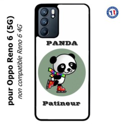 Coque pour Oppo Reno 6 (5G) Panda patineur patineuse - sport patinage