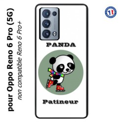 Coque pour Oppo Reno 6 Pro (5G) Panda patineur patineuse - sport patinage