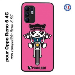 Coque pour Oppo Reno 6 4G PANDA BOO© Moto Biker - coque humour
