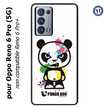 Coque pour Oppo Reno 6 Pro (5G) PANDA BOO© paintball color flash - coque humour