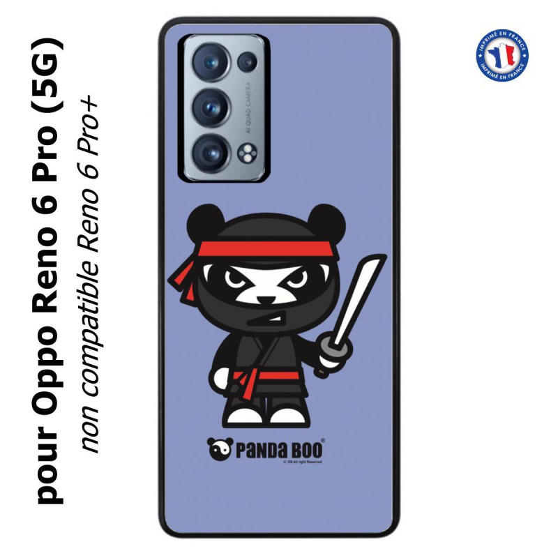 Coque pour Oppo Reno 6 Pro (5G) PANDA BOO© Ninja Boo noir - coque humour