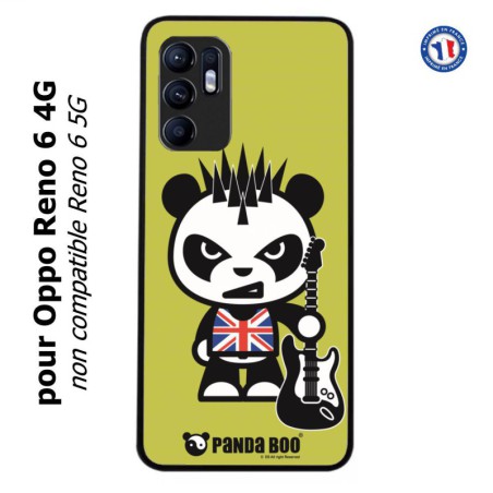 Coque pour Oppo Reno 6 4G PANDA BOO© Punk Musique Guitare - coque humour