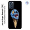Coque pour Oppo Reno 6 (5G) Ice Skull - Crâne Glace - Cône Crâne - skull art