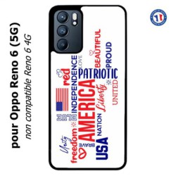 Coque pour Oppo Reno 6 (5G) USA lovers - drapeau USA - patriot