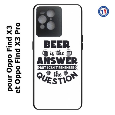 Coque pour Oppo Find X3 et Find X3 Pro Beer is the answer Humour Bière