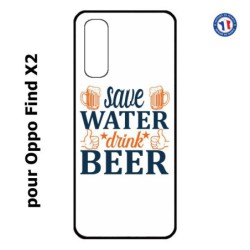 Coque pour Oppo Find X2 Save Water Drink Beer Humour Bière