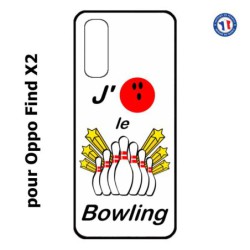 Coque pour Oppo Find X2 J'aime le Bowling