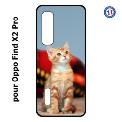 Coque pour Oppo Find X2 PRO Adorable chat - chat robe cannelle