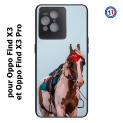 Coque pour Oppo Find X3 et Find X3 Pro Coque cheval robe pie - bride cheval