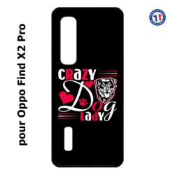 Coque pour Oppo Find X2 PRO Crazy Dog Lady - Chien