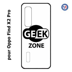 Coque pour Oppo Find X2 PRO Logo Geek Zone noir & blanc